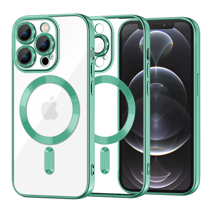 Etui MagSafe do Apple iPhone 12 Pro, Techsuit, Luxury Crystal, Jasnozielony