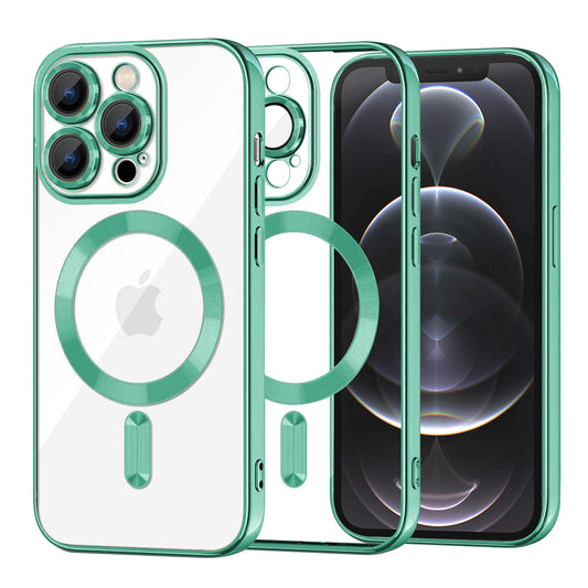 Etui MagSafe do Apple iPhone 12 Pro, Techsuit, Luxury Crystal, Jasnozielony
