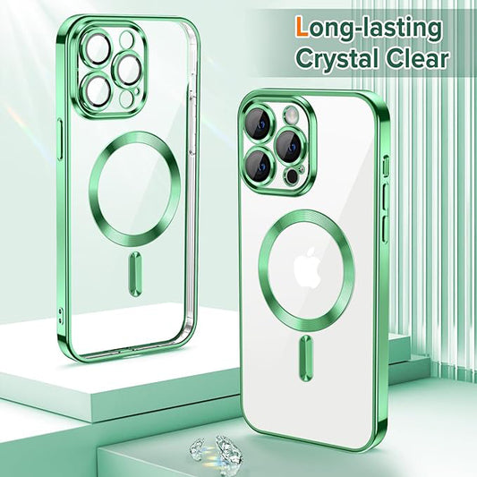 Etui MagSafe do Apple iPhone 12 Pro, Techsuit, Luxury Crystal, Jasnozielony