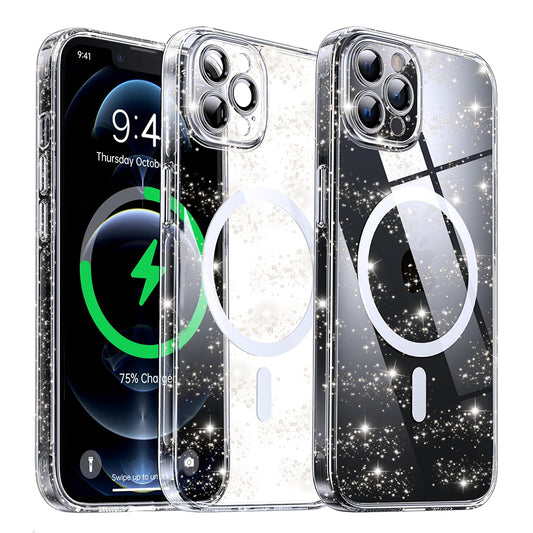 Etui MagSafe dla Apple iPhone 12 Pro, Techsuit, SparkleSkin, Przezroczyste