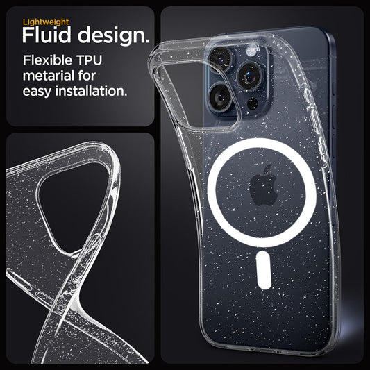 Etui MagSafe dla Apple iPhone 12 Pro, Techsuit, SparkleSkin, Przezroczyste
