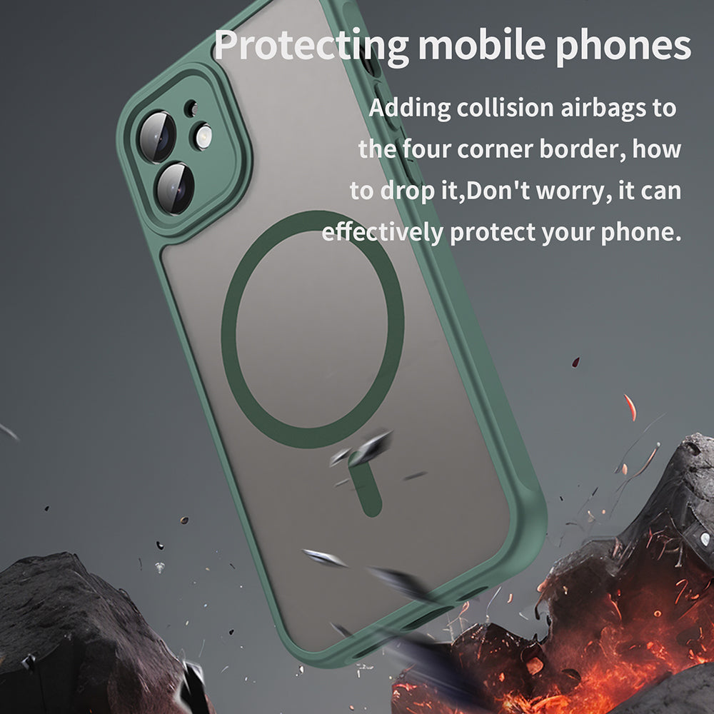 Etui MagSafe do Apple iPhone 12, Techsuit, HaloFrost II, Zielony