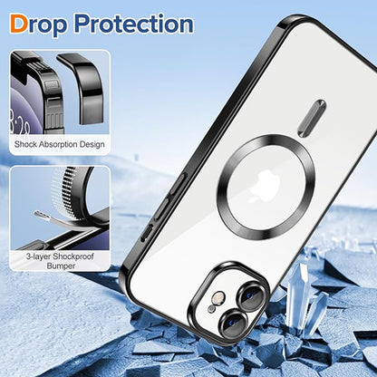 Etui MagSafe do Apple iPhone 12, Techsuit, Luxury Crystal, Czarna
