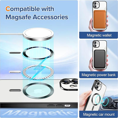 Etui MagSafe do Apple iPhone 12, Techsuit, Luxury Crystal, Czarna