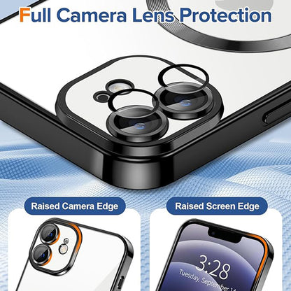 Etui MagSafe do Apple iPhone 12, Techsuit, Luxury Crystal, Czarna
