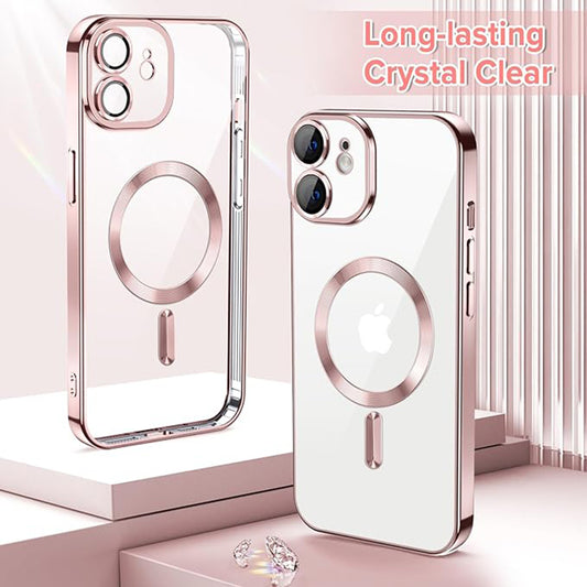 Etui MagSafe do Apple iPhone 12, Techsuit, Luxury Crystal, Różowe