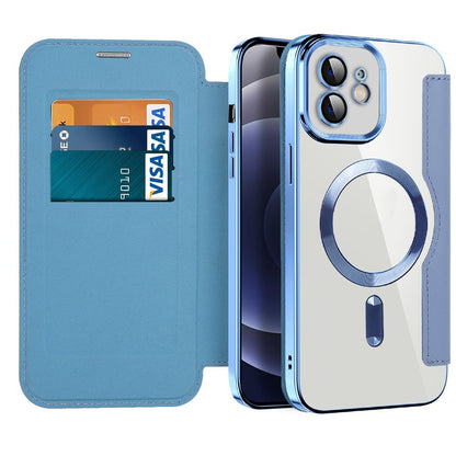 Etui MagSafe dla Apple iPhone 12, Techsuit, SmartMag Book, Bleu