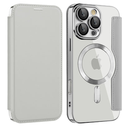 MagSafe Case for Apple iPhone 12, Techsuit, SmartMag Book, Gray
