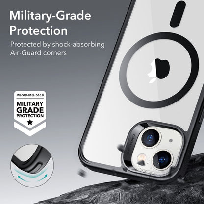 Etui MagSafe dla Apple iPhone 14 / 13, ESR, Classic Hybrid, Czarne Przezroczyste