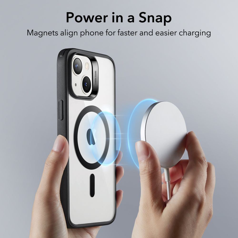 Etui MagSafe dla Apple iPhone 14 / 13, ESR, Classic Hybrid, Czarne Przezroczyste