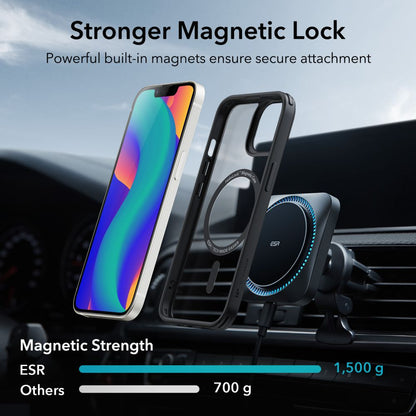 Etui MagSafe dla Apple iPhone 14 / 13, ESR, Classic Hybrid, Czarne Przezroczyste