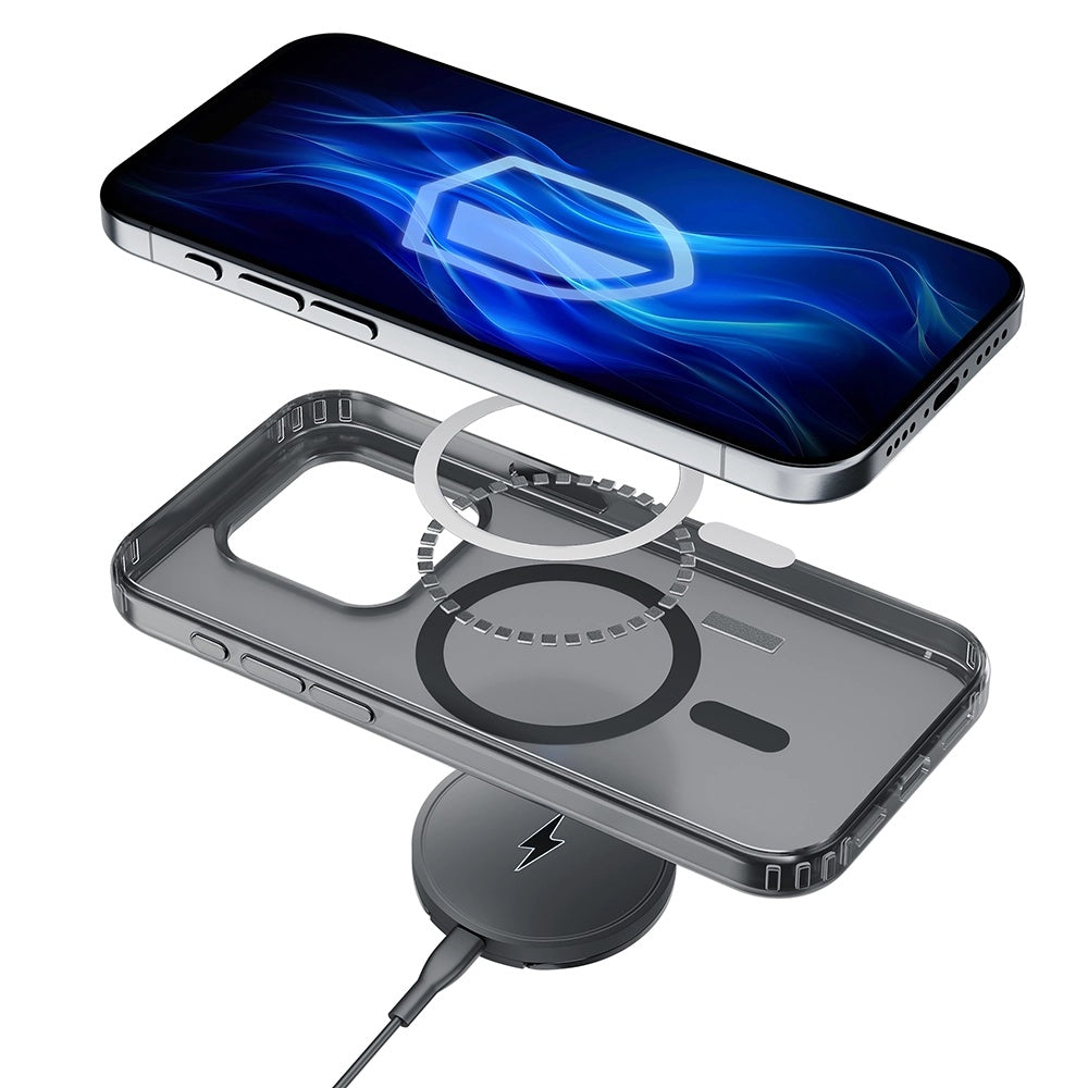 Etui MagSafe do Apple iPhone 13 Pro Max, 3MK, Frosty MagCase, Czarna Satynowa