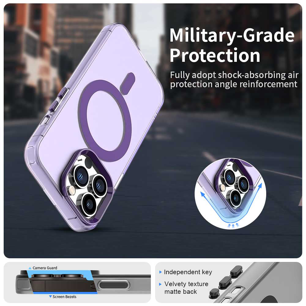 Etui MagSafe do Apple iPhone 13 Pro Max, Techsuit, CandyCase, Fioletowy