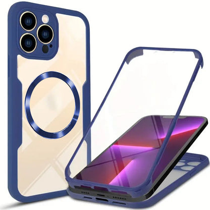 MagSafe Case for Apple iPhone 13 Pro Max, Techsuit, ColorVerse 360, Blue