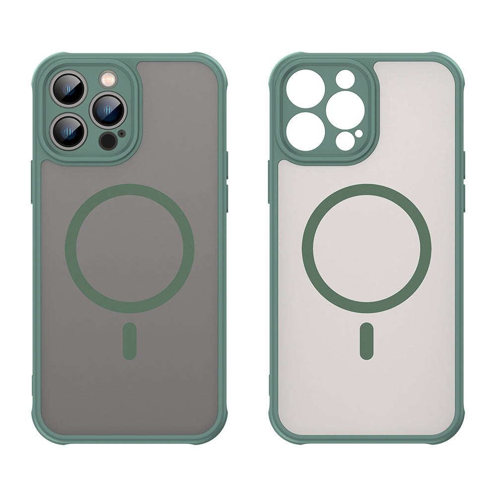 MagSafe Case for Apple iPhone 13 Pro Max, Techsuit, HaloFrost II, Green