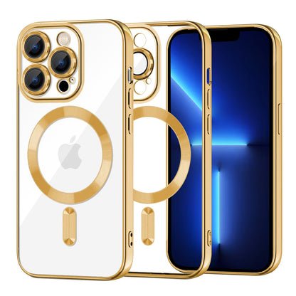 Etui MagSafe do Apple iPhone 13 Pro Max, Techsuit, Luxury Crystal, Złote