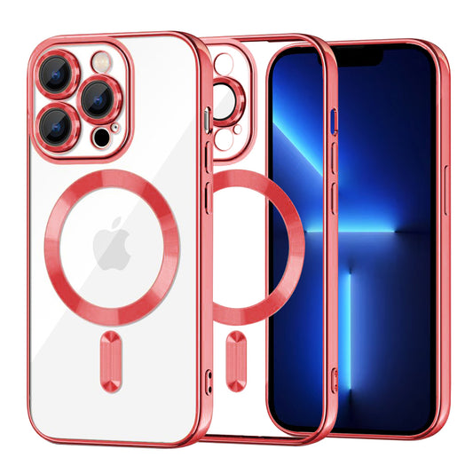 Etui MagSafe do Apple iPhone 13 Pro Max, Techsuit, Luxury Crystal, Czerwony