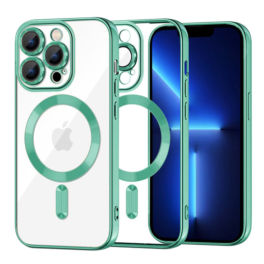 Etui MagSafe do Apple iPhone 13 Pro Max, Techsuit, Luxury Crystal, Jasnozielony