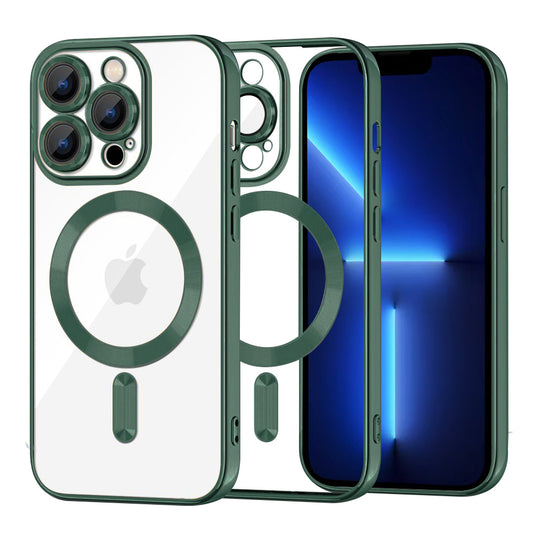 Etui MagSafe do Apple iPhone 13 Pro Max, Techsuit, Luxury Crystal, Ciemnozielony