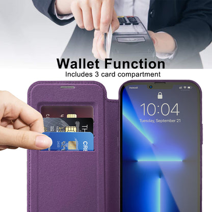 Etui MagSafe do Apple iPhone 13 Pro Max, Techsuit, SmartMag Book, Fioletowy