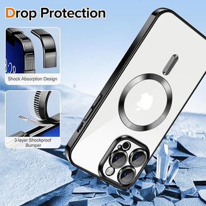 Etui MagSafe do Apple iPhone 13 Pro, Techsuit, Luxury Crystal, czarne