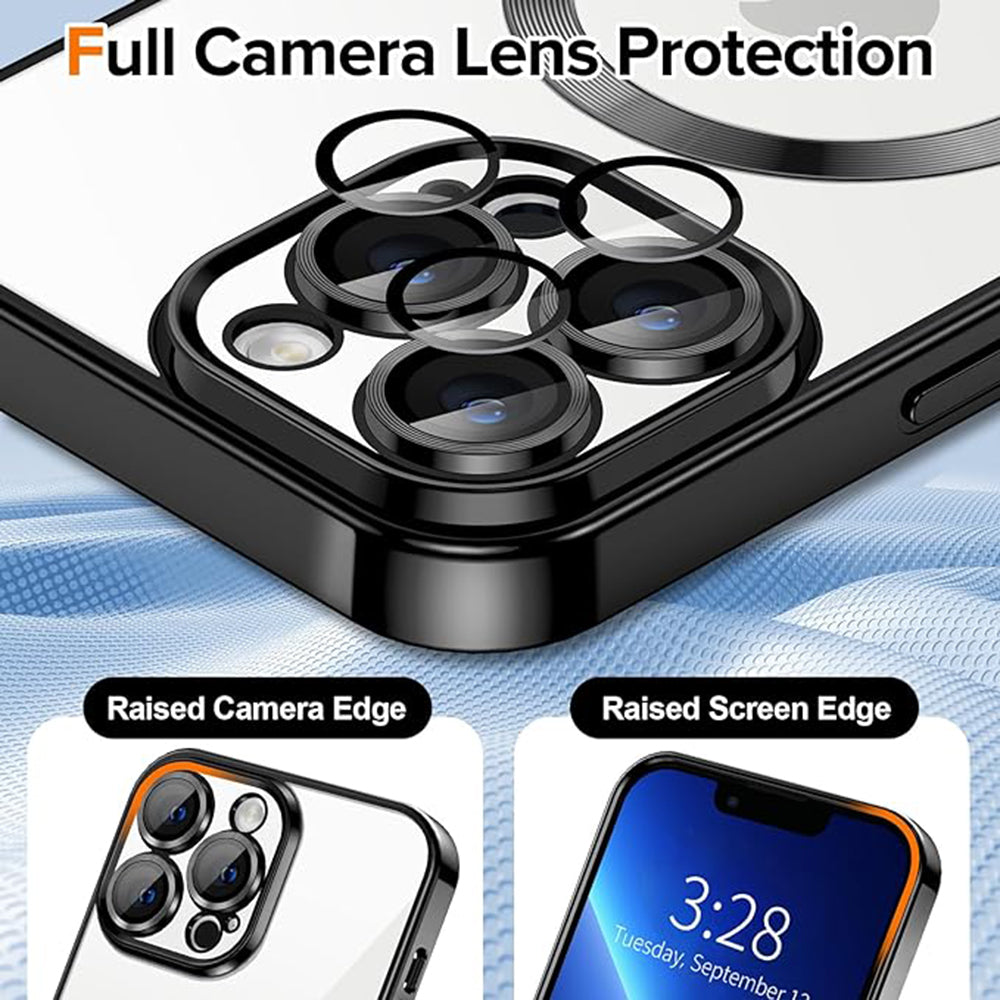 Etui MagSafe do Apple iPhone 13 Pro, Techsuit, Luxury Crystal, czarne