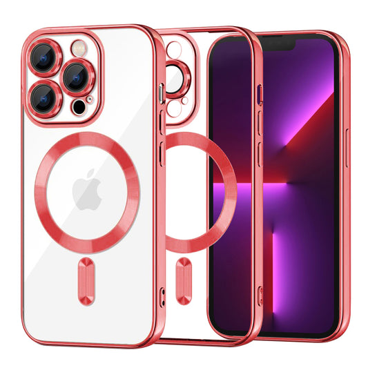 Etui MagSafe do Apple iPhone 13 Pro, Techsuit, Luxury Crystal, Czerwony