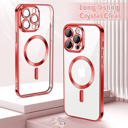 Etui MagSafe do Apple iPhone 13 Pro, Techsuit, Luxury Crystal, Czerwony