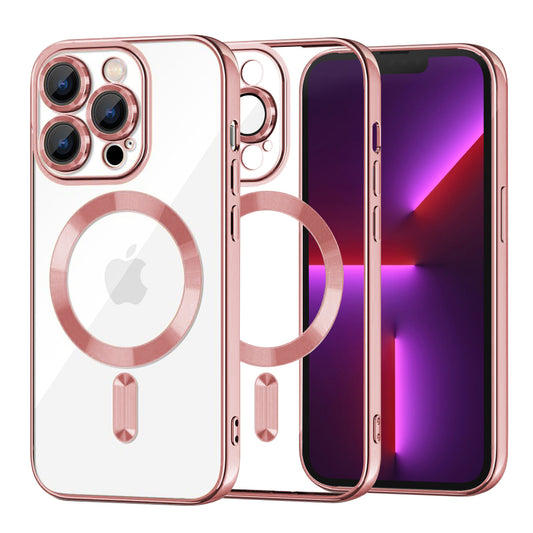 Etui MagSafe do Apple iPhone 13 Pro, Techsuit, Luxury Crystal, Różowe