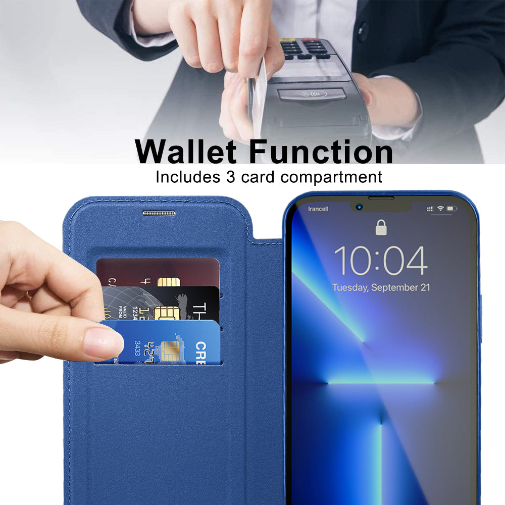 Etui MagSafe do Apple iPhone 13 Pro, Techsuit, SmartMag Book, niebieskie