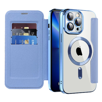 Etui MagSafe dla Apple iPhone 13 Pro, Techsuit, SmartMag Book, Bleu