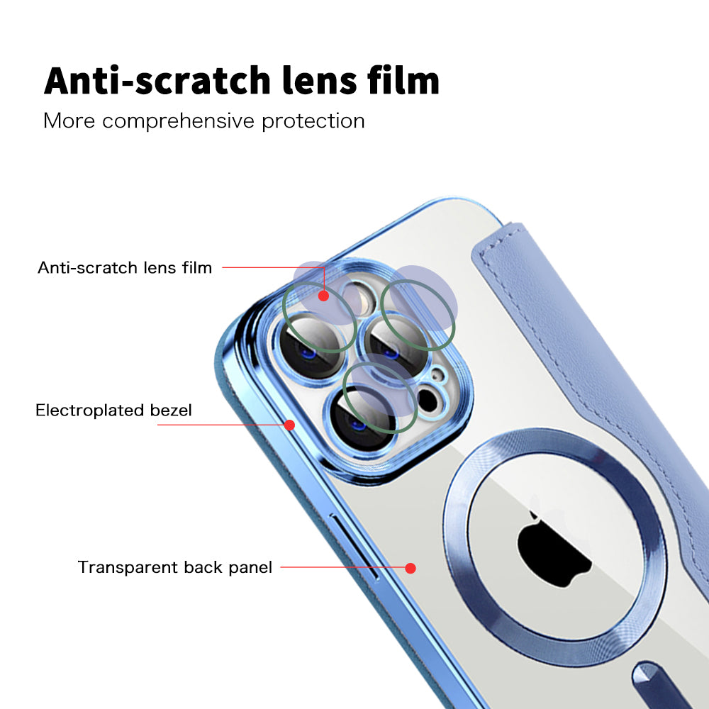 Etui MagSafe dla Apple iPhone 13 Pro, Techsuit, SmartMag Book, Bleu