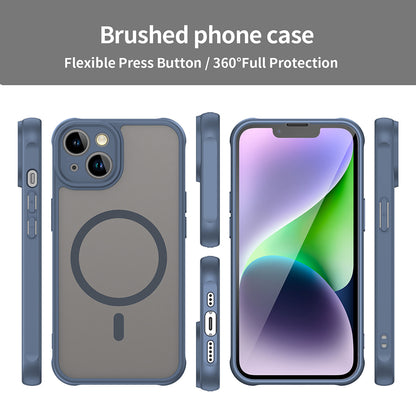 MagSafe Case for Apple iPhone 13, Techsuit, HaloFrost II, Navy Blue