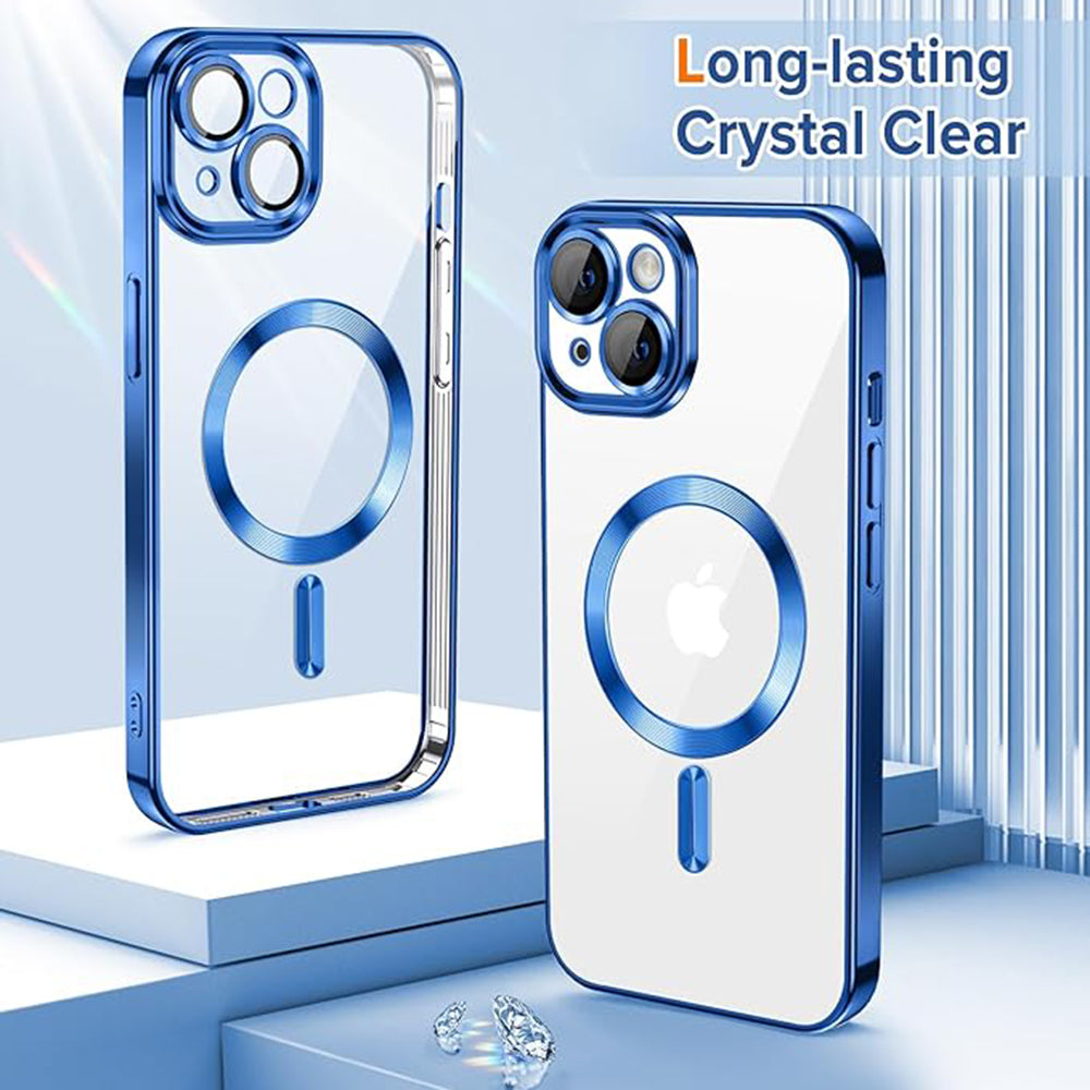 Etui MagSafe do Apple iPhone 13, Techsuit, Luxury Crystal, Ciemnoniebieski