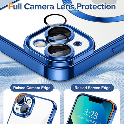 Etui MagSafe do Apple iPhone 13, Techsuit, Luxury Crystal, Ciemnoniebieski
