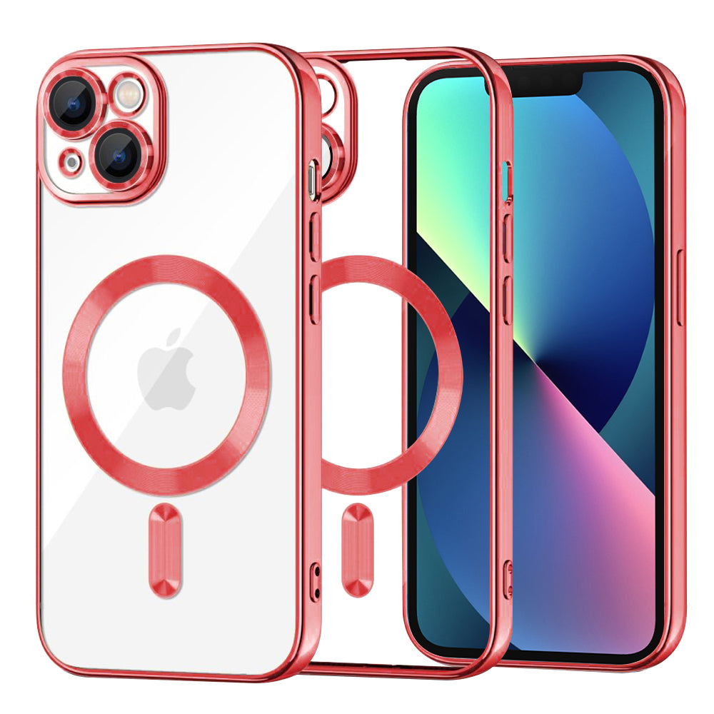 Etui MagSafe do Apple iPhone 13, Techsuit, Luxury Crystal, Czerwony
