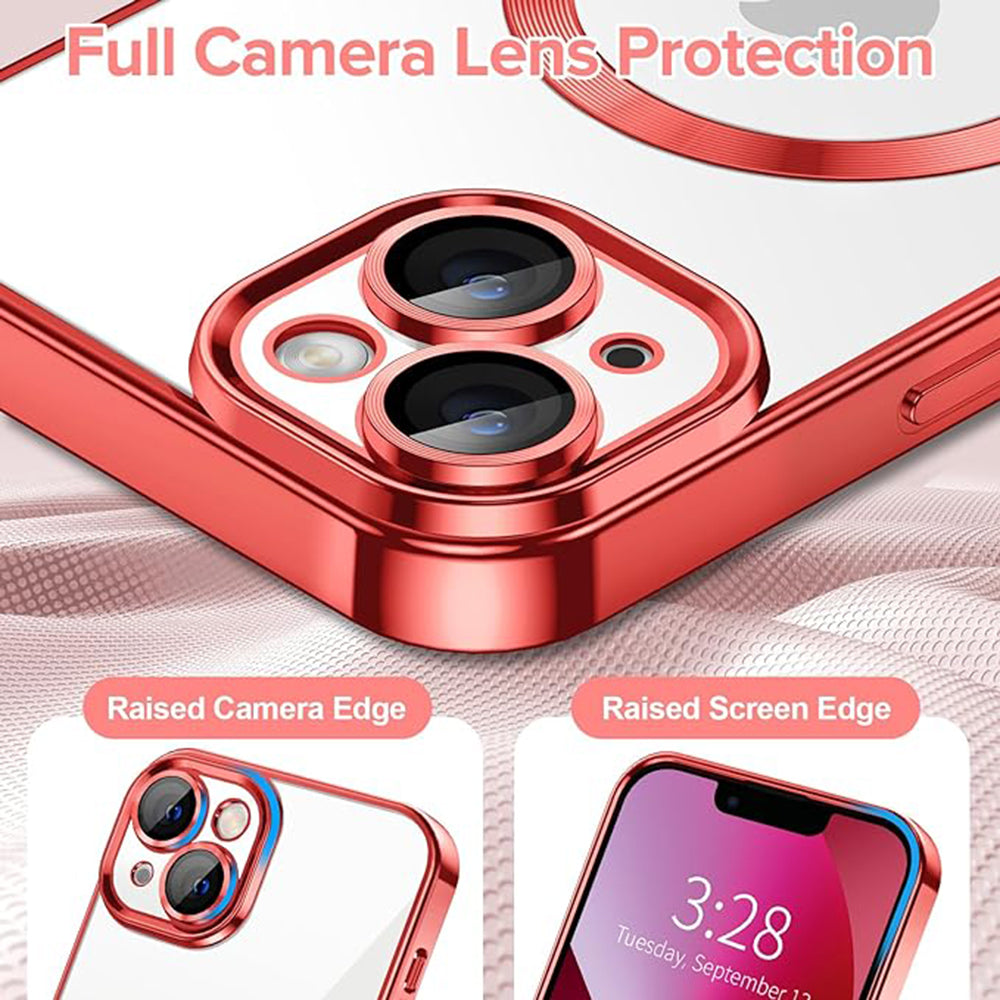 Etui MagSafe do Apple iPhone 13, Techsuit, Luxury Crystal, Czerwony
