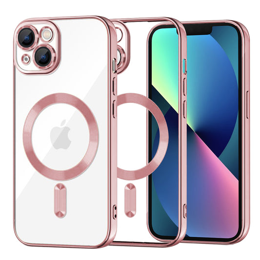Etui MagSafe do Apple iPhone 13, Techsuit, Luxury Crystal, Różowe
