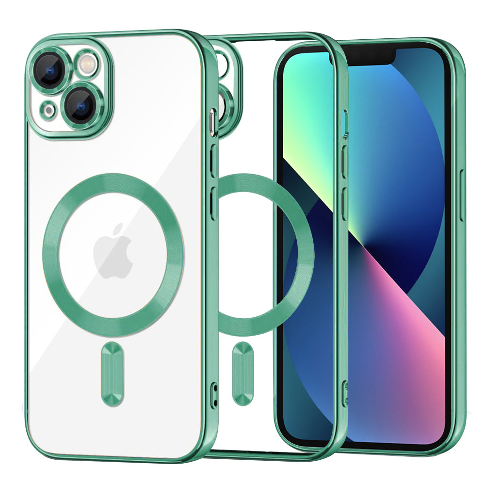 Etui MagSafe do Apple iPhone 13, Techsuit, Luxury Crystal, Jasnozielony