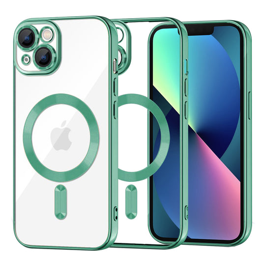 Etui MagSafe do Apple iPhone 13, Techsuit, Luxury Crystal, Jasnozielony
