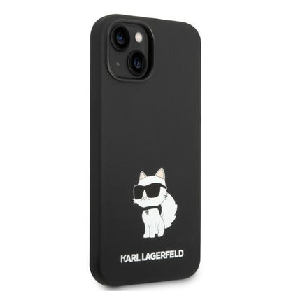Etui MagSafe dla Apple iPhone 14 Plus, Karl Lagerfeld, Silikonowe Choupette, Czarne