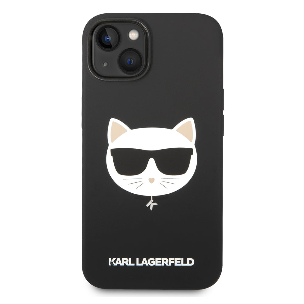 Etui MagSafe dla Apple iPhone 14 Plus, Karl Lagerfeld, Silikonowa Głowa Choupette, Czarne