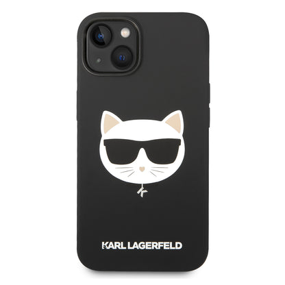 Etui MagSafe dla Apple iPhone 14 Plus, Karl Lagerfeld, Silikonowa Głowa Choupette, Czarne