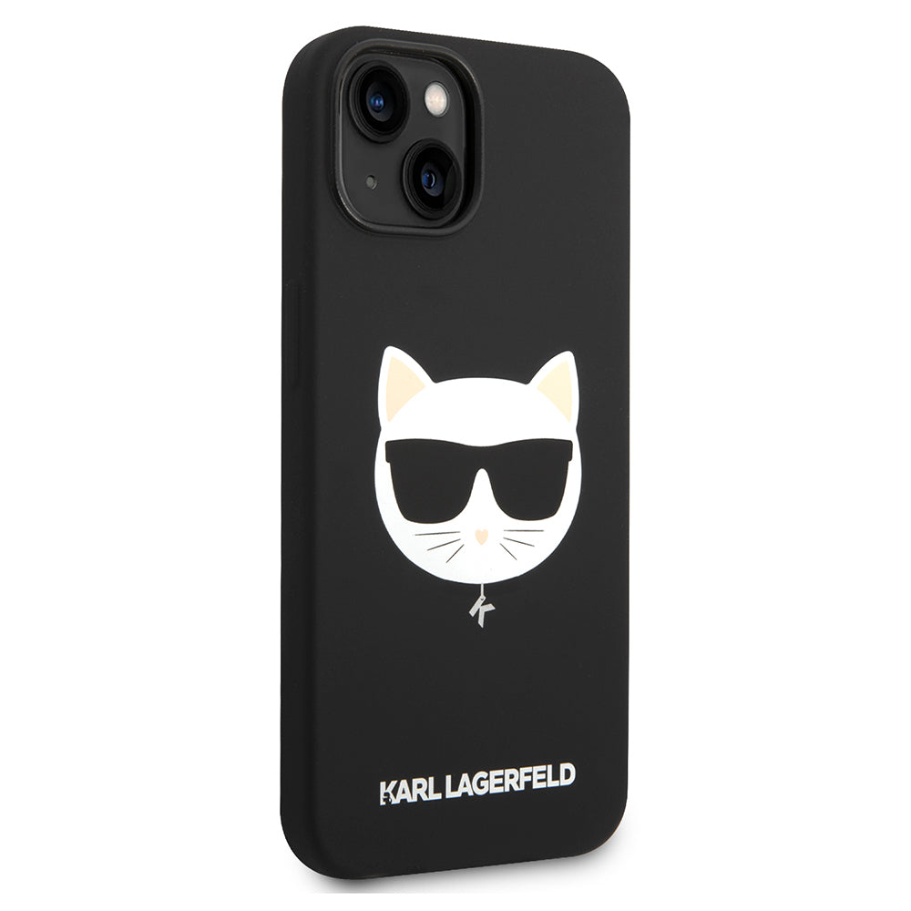 Etui MagSafe dla Apple iPhone 14 Plus, Karl Lagerfeld, Silikonowa Głowa Choupette, Czarne