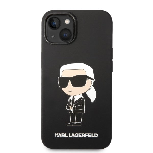 Etui MagSafe dla Apple iPhone 14 Plus, Karl Lagerfeld, Silicone Ikonik Karl, Czarne