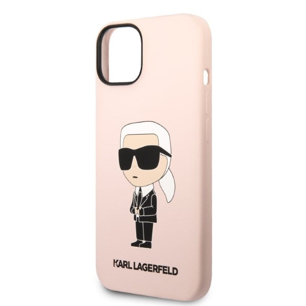 Etui MagSafe dla Apple iPhone 14 Plus, Karl Lagerfeld, Silicone Ikonik Karl, Różowy
