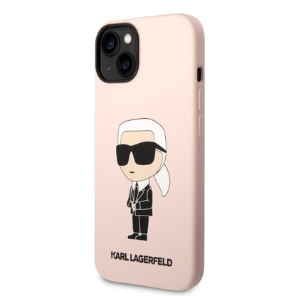Etui MagSafe dla Apple iPhone 14 Plus, Karl Lagerfeld, Silicone Ikonik Karl, Różowy