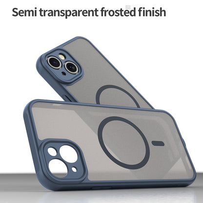 MagSafe Case for Apple iPhone 14 Plus, Techsuit, HaloFrost II, Navy Blue