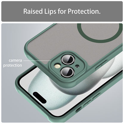 MagSafe Case for Apple iPhone 14 Plus, Techsuit, HaloFrost II, Green