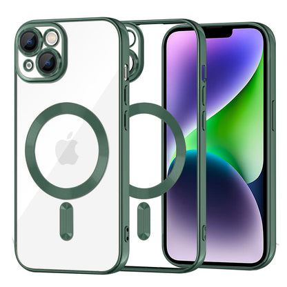 Etui MagSafe do Apple iPhone 14 Plus, Techsuit, Luxury Crystal, Ciemnozielony
